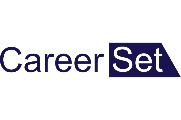 CareerSet white and blue logo
